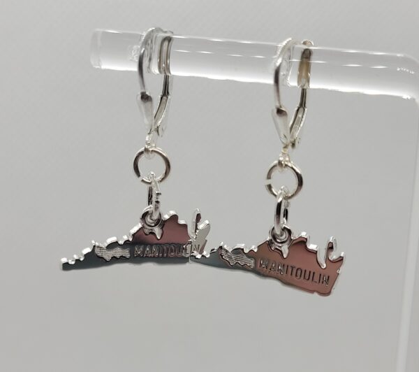 Earrings - Manitoulin Map Outline