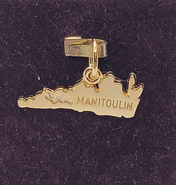 Charm - Gold - Manitoulin Map Outline