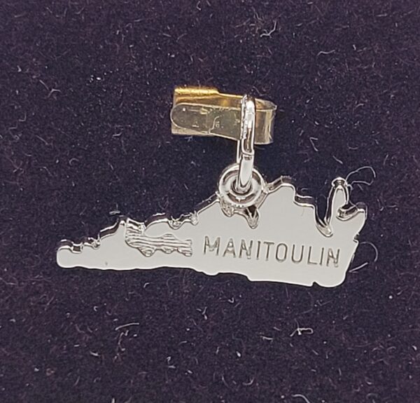 Charm - Sterling Silver - Manitoulin Map Outline