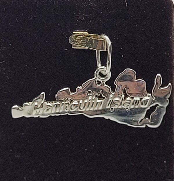 Charm - Sterling Silver - Manitoulin Map